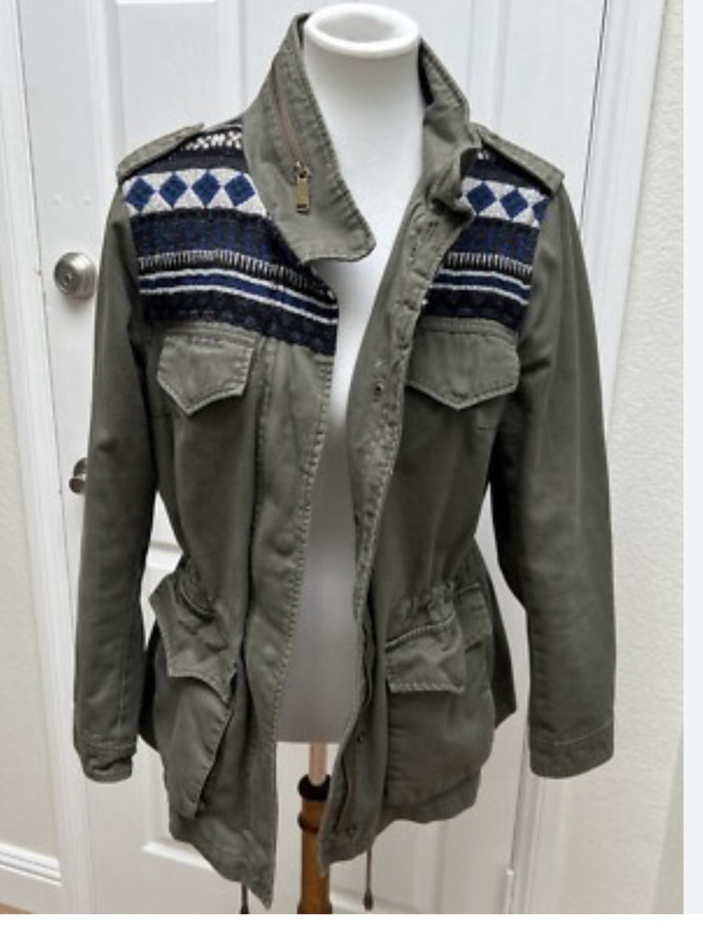 BCBGeneration Olive Green Utility Jacket M Y2K